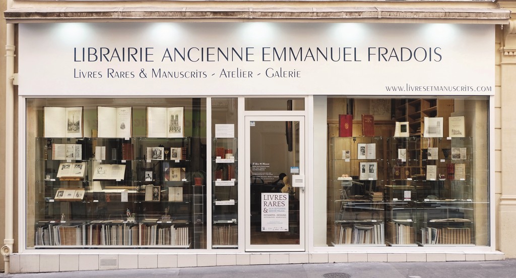 Devanture de la Librairie-Galerie Emmanuel Fradois