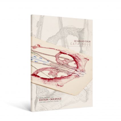 Vector realistic standing 3d magazine mockup with white blank cover isolated. Closed vertical paperback book, catalog or magazine mock up on white background. Diminishing perspective