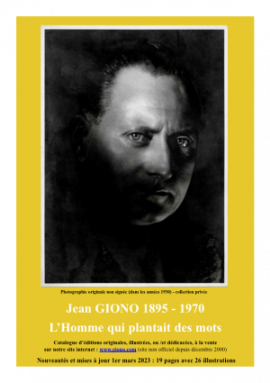 Catalogue Jean GIONO première partie