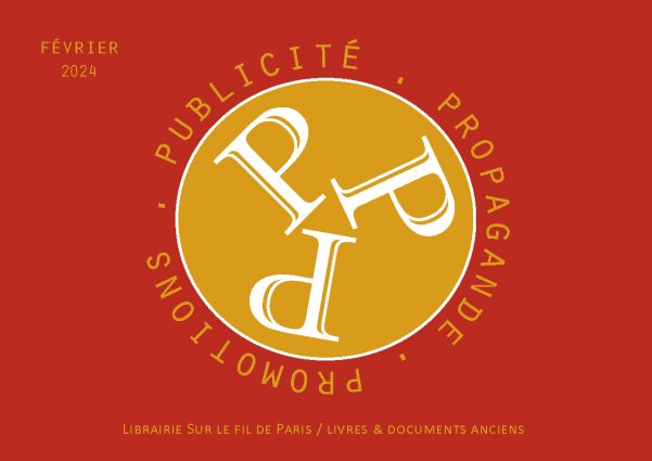 Catalogue de documents anciens - Librairie Sur le fil de Paris 2024